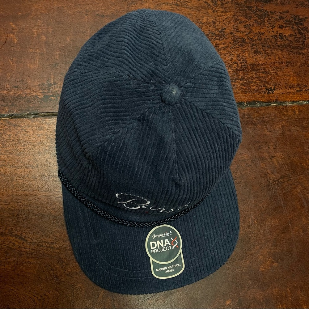 Blue Ribbed Corded Barstool Golf Adjustable Strap/Buckle Cap - Picture 8 of 11